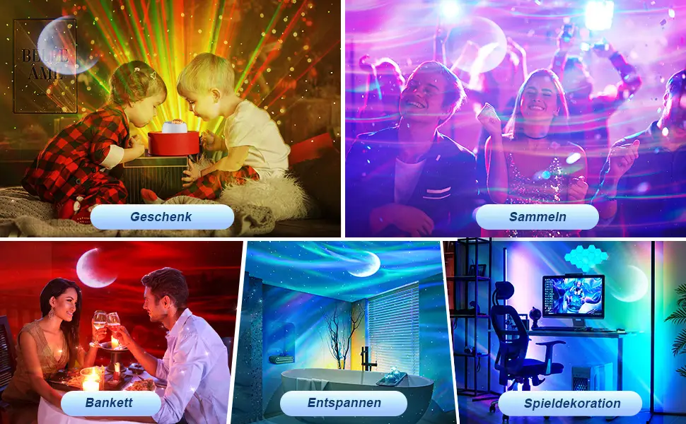 Sternen sky Projector Kinder 180-light modes Northern Light Projector Star Heaven Projector 8 White Noise Galaxy Projector Star Projector Bluetooth Night Star Heaven Aurora Northern Lights Projector - Sternenhimmel Projektor Kinder Sternenhimmel Projektor Kinder Sternenhimmel Projektor Kinder