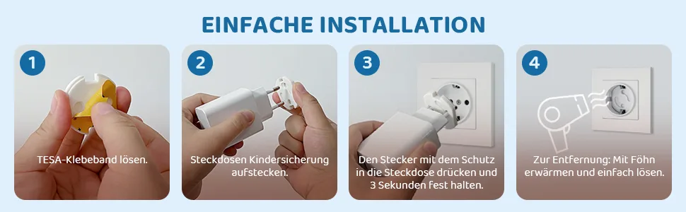 WEMK sockets child locking 30 pieces with Tesa adhesive tape socket protection with rotary mechanism child locking socket socket fuse for babies and children - Steckdosen Kindersicherung