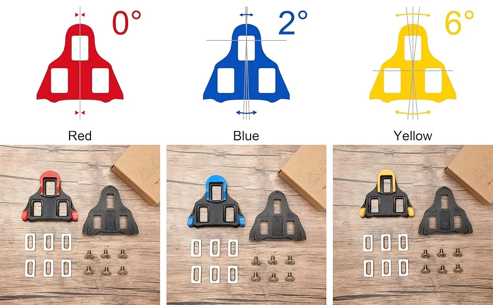 Bicycle shoes Cleats Compatible with Shimano Pedale Cycling Cleat Compatible with SPD SL Pedals Delta Clips (0/2/6 degrees Float) SH10 SH12 SH10 (0 degrees Float) - product information 3