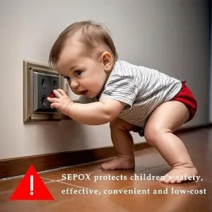 SEPOX 5 pieces secure your sockets with the lockable socket lock-effective protection safety sockets European standard socket child safety socket protection for sticking - safe