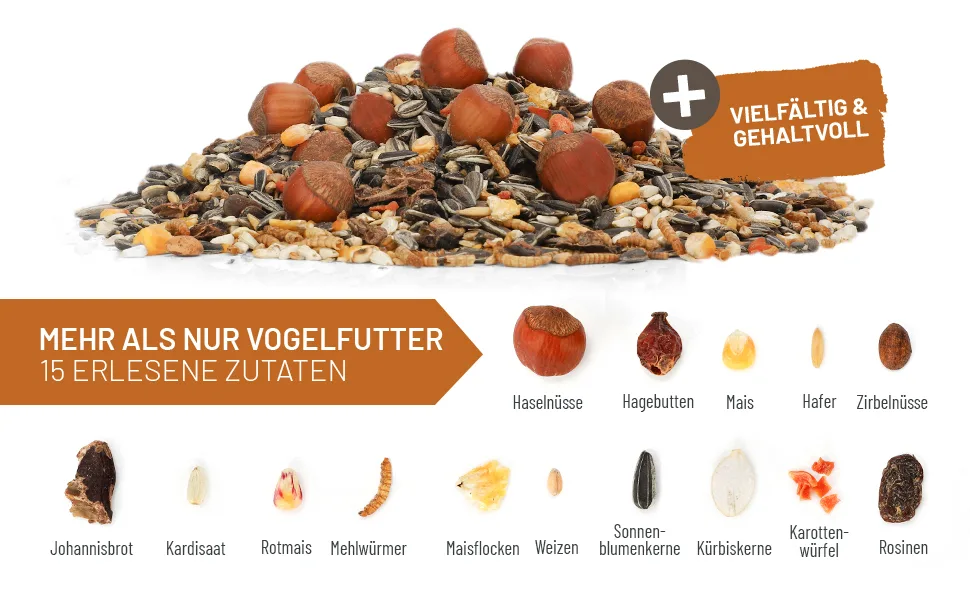 Wildlife dear squirrel feed 2 kg for squirrels and stripe horns i year-round feed squirrel i squirrel stripe horns of food - Zusammensetzung Futter