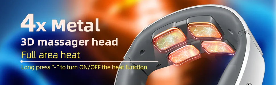 Neck massage device intelligent neck massage device with heating EMS 6 modes 9 intensity levels pain relief at the thermal function of neck shoulder - product information 5