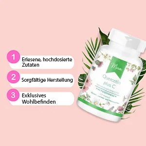 Quercetin plus C - Phytoestrogen - 120 capsules - high -dose - 100% vegan - production & laboratory test in Germany |Miosan Club - exclusive well -being - Miosan