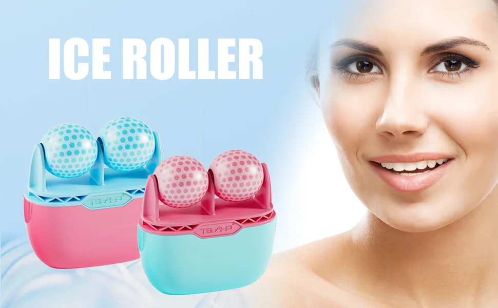 TBPHP Face Roller Ice Roller Massager Tool for Face Eyes Ice Roller Massage Body Tool (Pink) - TBPHP Ice Roller