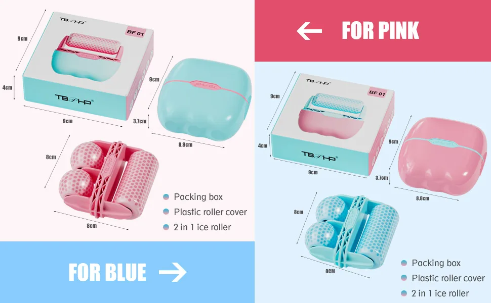 TBPHP Face Roller Ice Roller Massager Tool for Face Eyes Ice Roller Massage Body Tool (Blue) - TBPHP Ice Roller