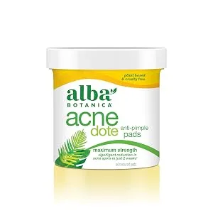 Alba Botanica Acnedote Anti-Pimple Pads Maximum Strength 60 Textured Pads - pimple patch