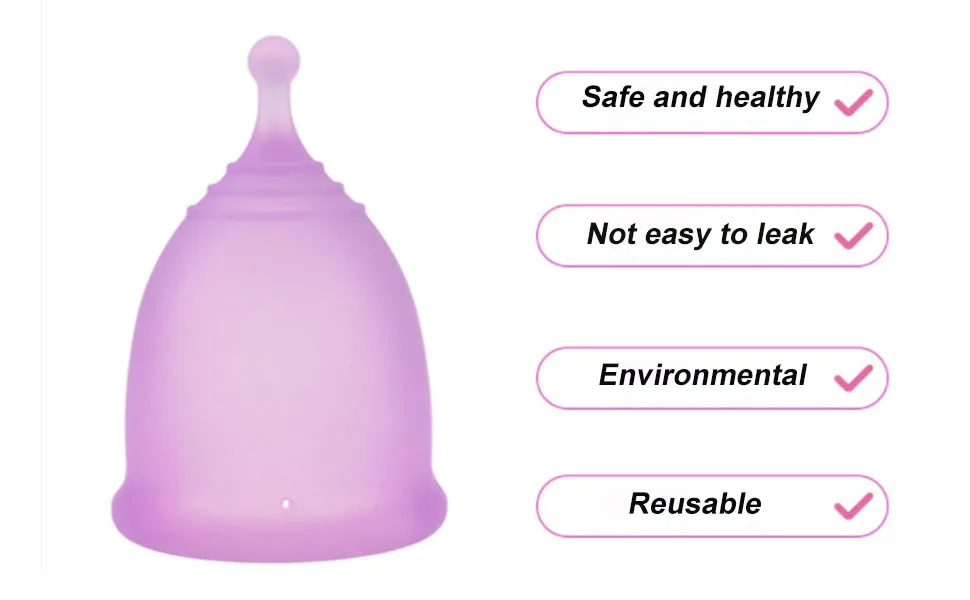 Menstruation cup guador reusable cup menstrual cup medical silicone soft safe and reusable size S for normal to bleeding with sterilizer and cleaning brush - Menstruationstasse