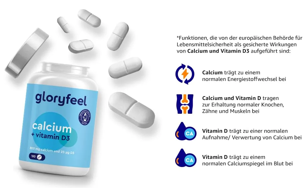 Calcium + vitamin D3 - high dose with 800 mg carbonate + 1000 IE per daily dose - 180 vegetarian tablets (3 months) - laboratory test without additives - calcium d3