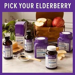 New Chapter Elderberry Force 30 Vegan Capsules - lderberry, elderberry syrup, elderberry capsule, elderberry syrup kids, black elderberry