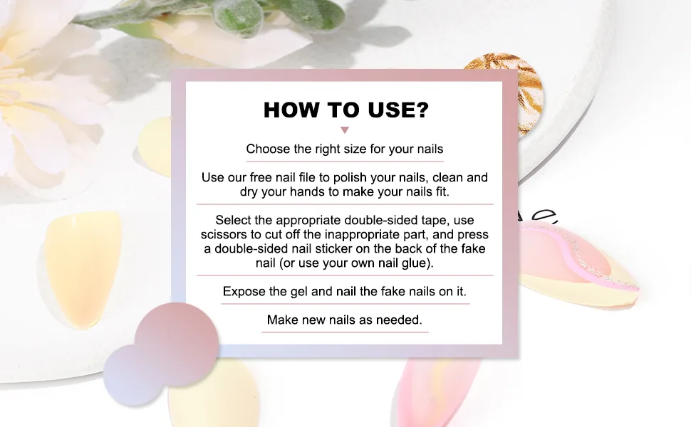 Sethexy French almond false nails. - SETHEXY