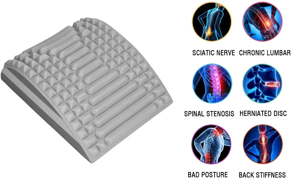 Refresh neck and back extensor neck and back extensor pillows refresh - Neck & back stretcher lumbar spine support back extensor back neck stretcher and back extensor (gray) - product information 1