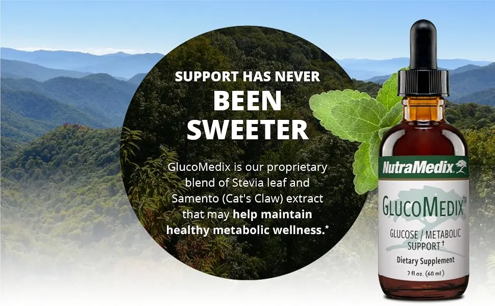 NutraMedix GlucoMedix Glucose/Metabolic Support 2 oz (60 ml) - glucomedix