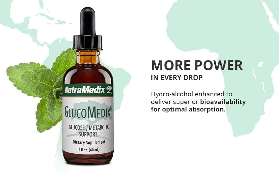 NutraMedix GlucoMedix Glucose/Metabolic Support 2 oz (60 ml) - glucomedix