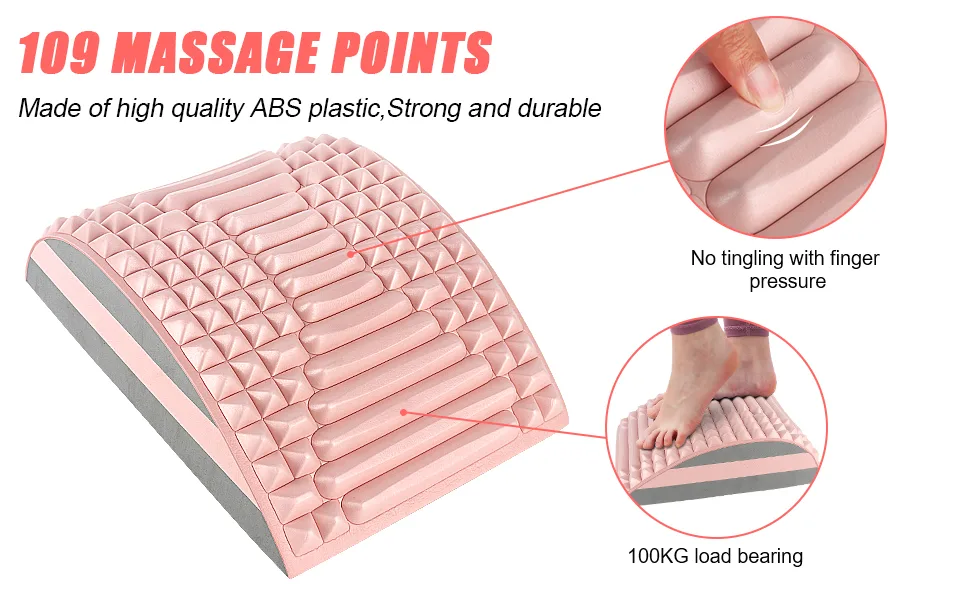Fengq Refresh- Neck and Back Stretcher Refresh- Neck and Back extensor back stretcher neck extensor neck and shoulder relaxer leave neck contamination correction Neck & Back Releaser (pink) - Rückenstrecker und Nackenstrecker 2 in 1