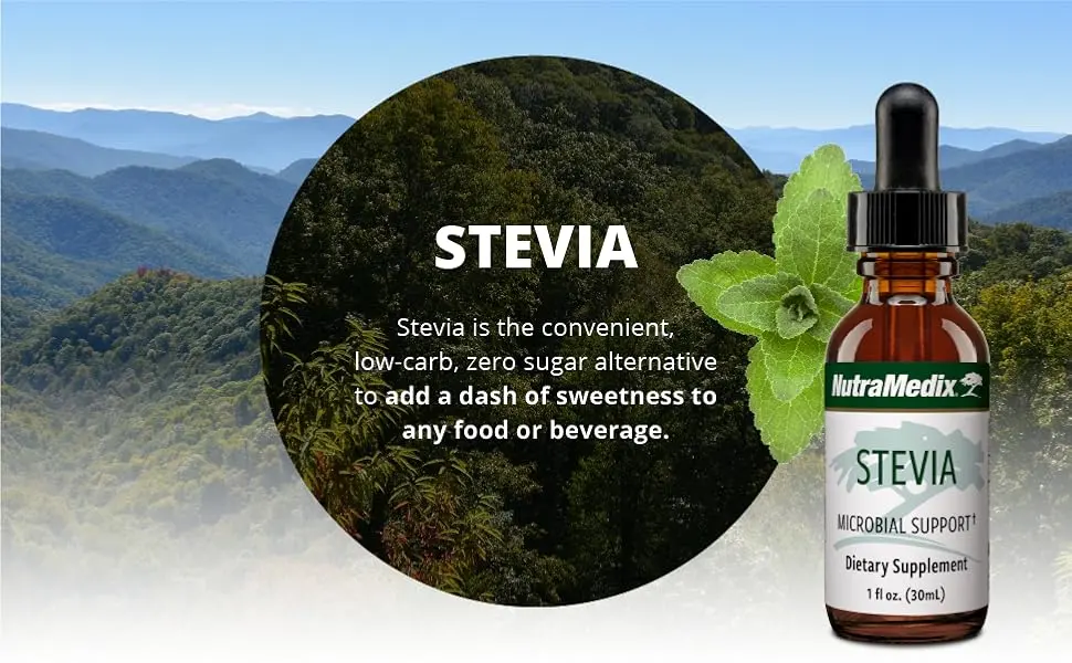 NutraMedix Stevia Microbial Support 1 fl oz (30 ml) - stevia