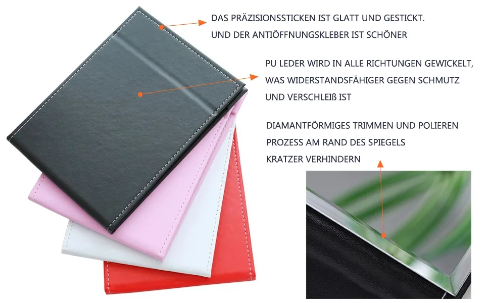 ZCOOOOOOOL SPIEGEL Large Super HD Mirror Multi Multi Stand Angle Free Hand/Handheld/Table Plate Foldable Mirror 6.9x4.9 inch Small Rosa - product information 5