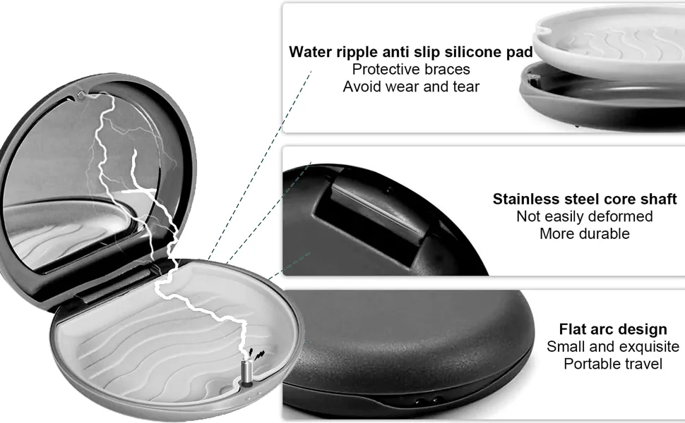 DDKY DCNSCHNCHNONE DISCENTS DITSCHESS CHIMMENT DISTICATIONS container tooth rail box prosthesis box mirror holder box with mirror - zahnspangendose