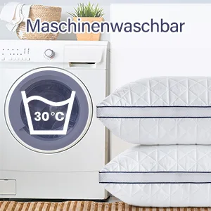 Bedstory pillow 40x80 2 -Set pillow 40x80 2x950g microfiber sleeping pillow breathable and washable bed pillow for allergy sufferers and side sleepers soft solid and supportive 40x80 (2 Set) - Waschbar