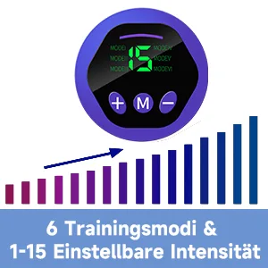 EMS training device belly trainer electrically EMS abdominal muscle trainer Ems belly train - non -interchangeable - 6 training modes muscle stimulator for men and women belly training equipment for at home - product information 6