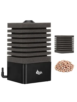 AQQA aquarium sponge filter quiet aquarium filter for biological and mechanical filtering air lifter aquarium internal filter with filter material A medium (for 30-250l) - product information 2
