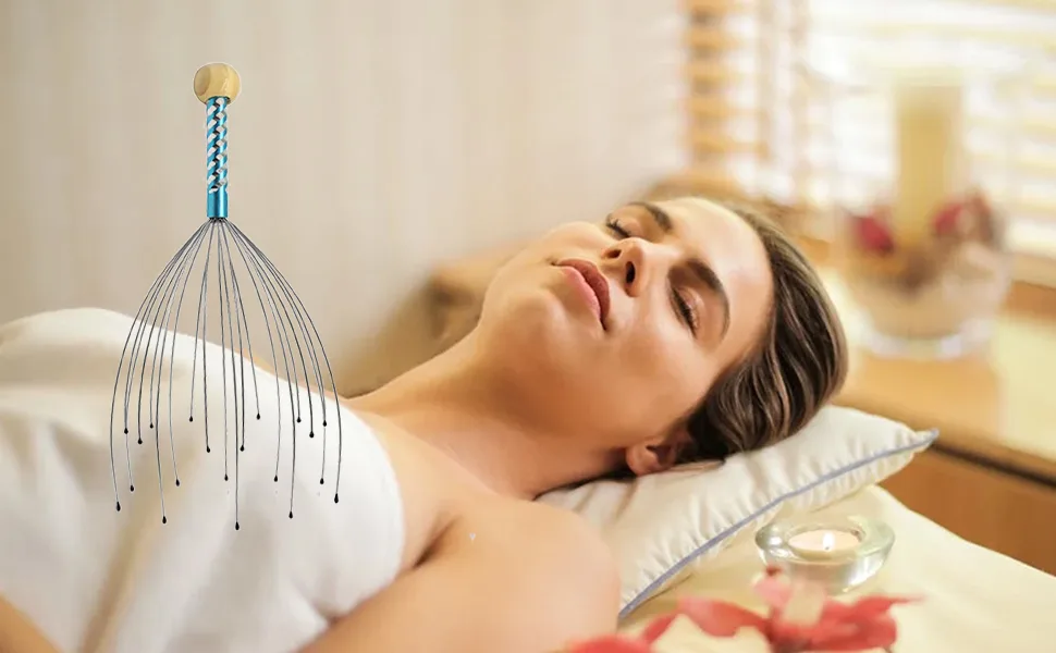 2 pieces head massager - head massage spider with 12 massage fingers head scratcher head spider for relaxation (1) - 2 Stück Kopfmassagegerät