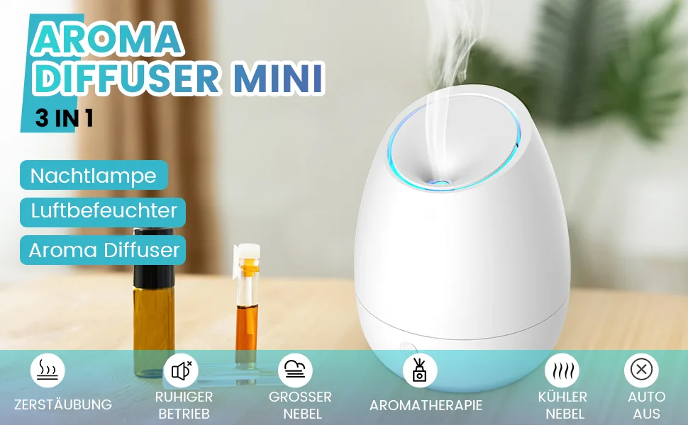 Aroma diffuse mini aromatherapy diffuser for fragrance oils humidifier for space humidifier diffuser for essential oils USB cable connection - product information 1