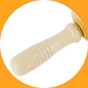 Whchiy massage roller wood anti cellulite massage massage roller massager with handle for loosening deep tissue (wood color) - MassagegeräT Mit