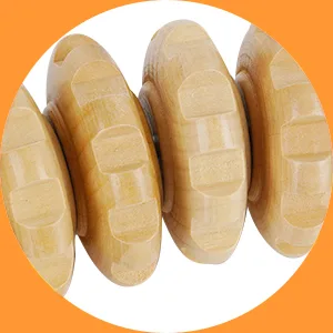 Whchiy massage roller wood anti cellulite massage massage roller massager with handle for loosening deep tissue (wood color) - Massageroller