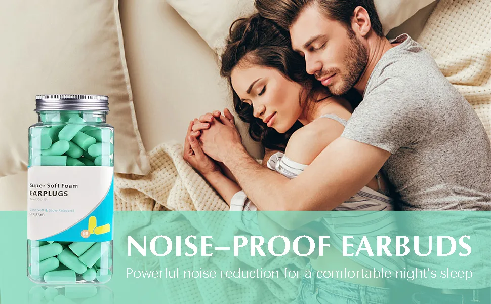 Earns for sleeping 60 pairs earplugs with noise suppression 36 dB highest SNR with aluminum storage box for sleeping snoring construction noise work learning traveling - product information 1