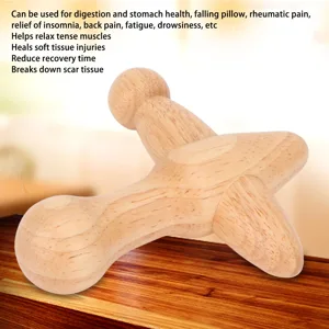 Fockety trigger point massager cross-shaped wooden therapy massage tools Aids for lymphatic drainage Thumb-Sonsal Boost-Metabeters Relief of Muscle Pain Massage device - 1411220333611-3