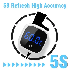 Aquarium thermometer mini aquarium thermometer digital LED display high-precision temperature sensor suitable for freshwater sea acquarius - product information 3
