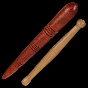 Cisixin 2 pieces wood massage sticks trigger point massage device massage sticks massage roller stick traditional tool thai massage body for feet legs neck back - Holz Massagestab