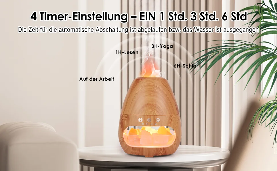 Czemo aroma diffuser for essential oils flame effect room fragrance Diffuser with salt lamp fragrance oil diffuse ultrasound aromatherapy diffuse humidifier with fragrance 200ml diffuser with salt crystals - aroma diffusor