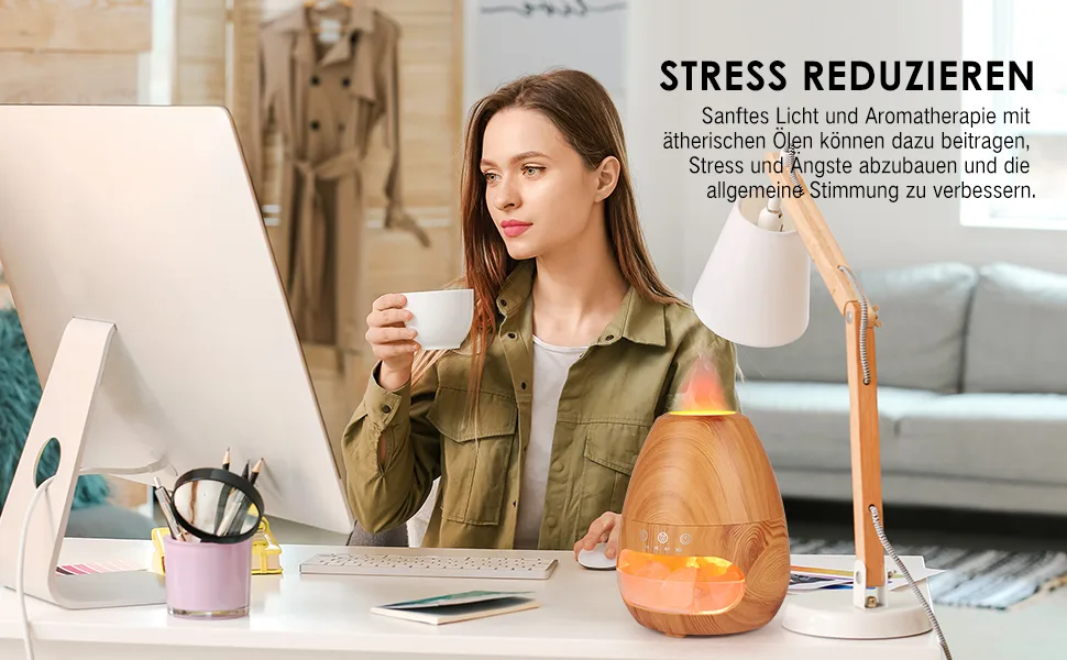 Czemo aroma diffuser for essential oils flame effect room fragrance Diffuser with salt lamp fragrance oil diffuse ultrasound aromatherapy diffuse humidifier with fragrance 200ml diffuser with salt crystals - diffuser