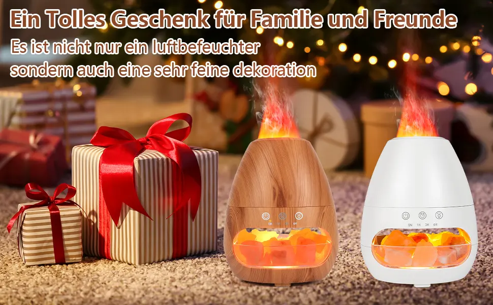 Aroma diffuser Glovios 200ml humidifier flame diffuse essential oils with timing function fragrance lamp for at home office room scent yoga waterless automatic shutdown low-noise log - duft diffuser elektrisch