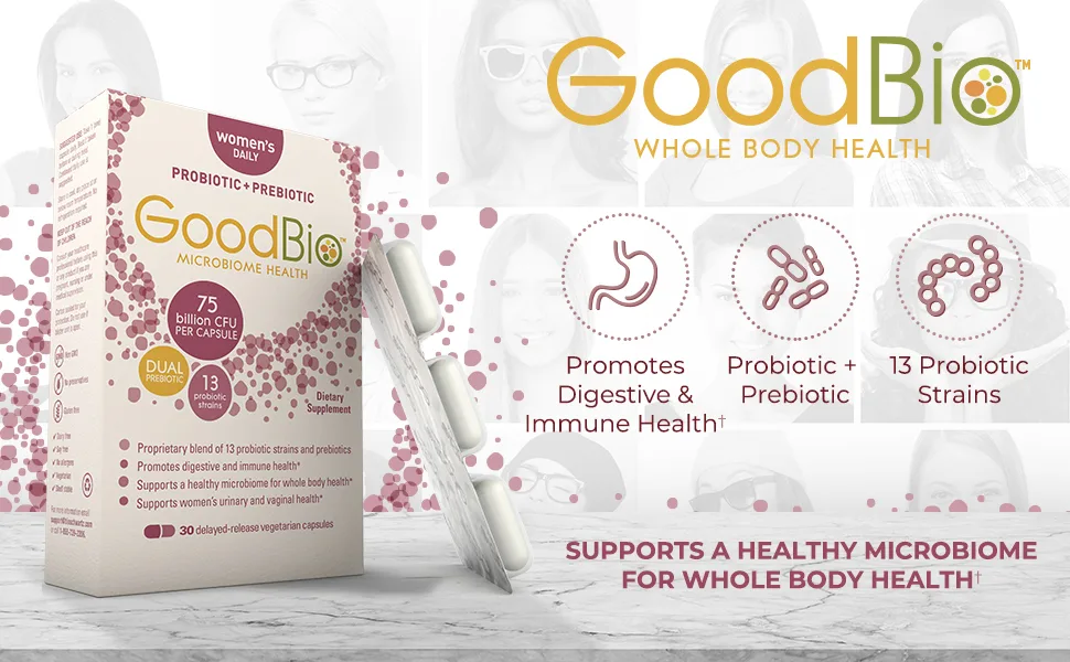 BioSchwartz GoodBio Women's Daily Probiotic + Prebiotic 75 Billion CFU 30 Delayed-Release Vegetarian Capsules - product information 5