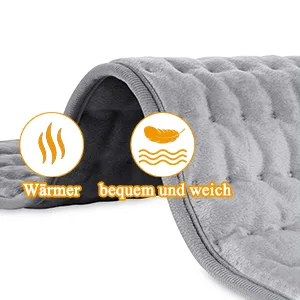Heating cushion heat cushion with automatic shutdown heat cushion for back neck shoulder stomach soft flannel surface silver gray (30 x 60 cm) 30x60cm silver gray - product information 5