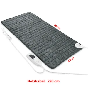 Heating cushion heat cushion with automatic shutdown heat cushion for back neck shoulder belly soft flannel surface dark gray (85 x 43 cm) 85x43cm dark gray - product information 3