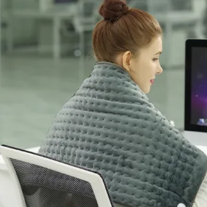 Heating cushion heat cushion with automatic shutdown heat cushion for back neck shoulder belly soft flannel surface dark gray (85 x 43 cm) 85x43cm dark gray - product information 6