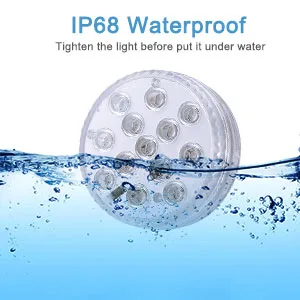 Underwater LED light mure pool lighting underwater 4 pieces LED pool light with remote control IP68 RF remote control waterproof pool/pond 16 RGB lighting modes for outside inside garden party - Unterwasser Licht