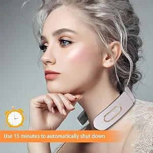 Massage device neck massager neck massage device with heat function electrical massage device wireless 6 modes 9 intensity levels pain relief with neck shoulder for home office trip - Nackenmassagegerät