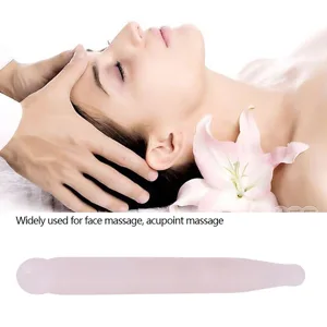 Massage stone stick 12 cm natural stone acupressure pen rose quartz stick gua Sha scraping tool for facial massage acupuncture point massage - product information 2