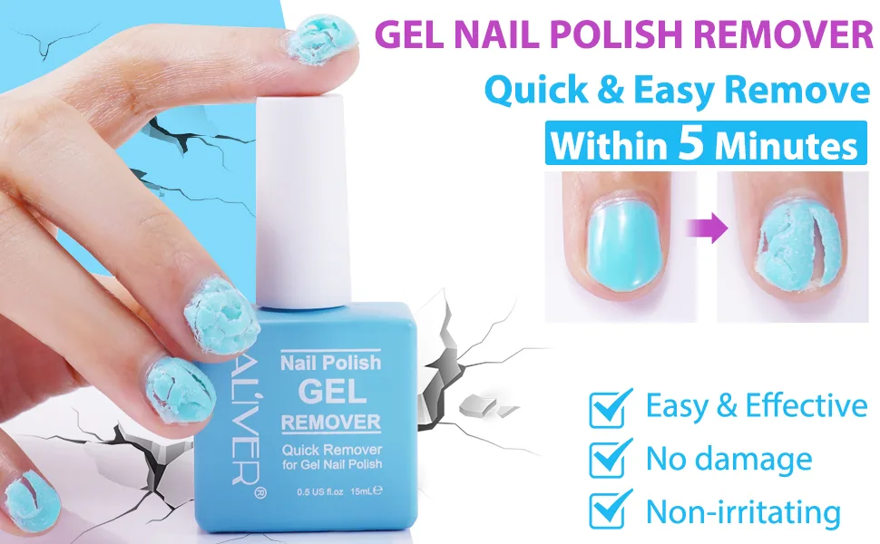 Gel nail polish remover Shellac remover 2 pieces pull off in 3-6 minutes perfect for Shellac UV nail polish acrylic nails do not hurt the nails additional accessories - nagellackentferner shellac entferner gelnägel entferner remover uv nagellack