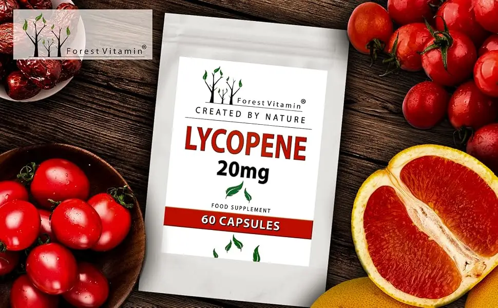 LYCOPIN - Forest Vitamin - Lycopene 20mg - 60 veggie capsules - Antioxidant - Supply for approx. 2 months - Health & Beauty - product information 3