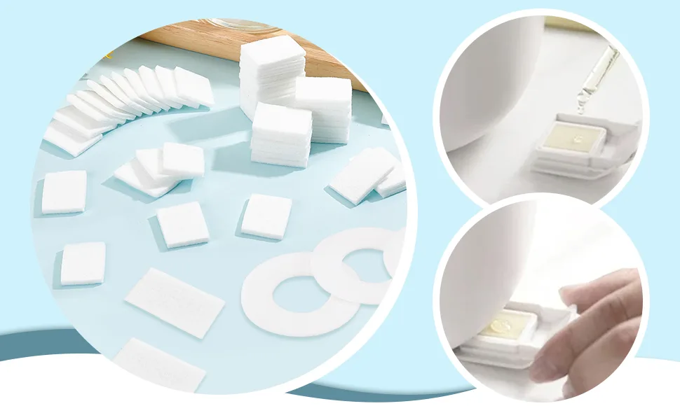 PH Pandahall 150 Rectangular Aroma Pads Aroma Therapy Refilling Pads Ruchs -Neutral Refilling Pads Aromatherapy Auto Diffusor Pad For electronic home devices Medalhone fragrance ball Plug in diffuser - product information 3