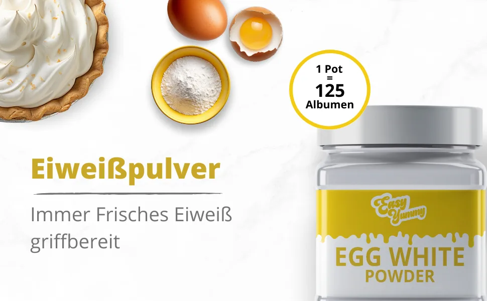 Easy Yummy egg white powder for baking 500 g 100% egg powder - eiklar eiklarpulver egg white eipulver eiersatz eiklar pulver egg white powder ei ersatz pulver