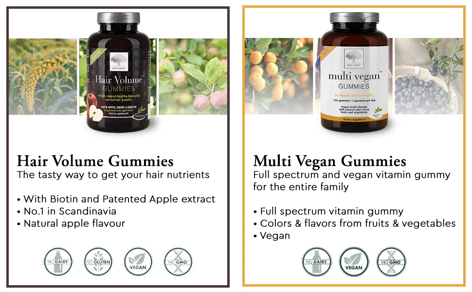 New Nordic Turmeric Vegan Gummies with Curcuma Extract Mango-Orange 60 Gummies - new nordic gummies