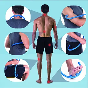 Trigger Point Massager Self Massager - Back and Neck Massager Shoulder Massager Foot Massager Myofascial Release Tool Gift for Men and Women (Blue) - triggerpunkt massagegerät
