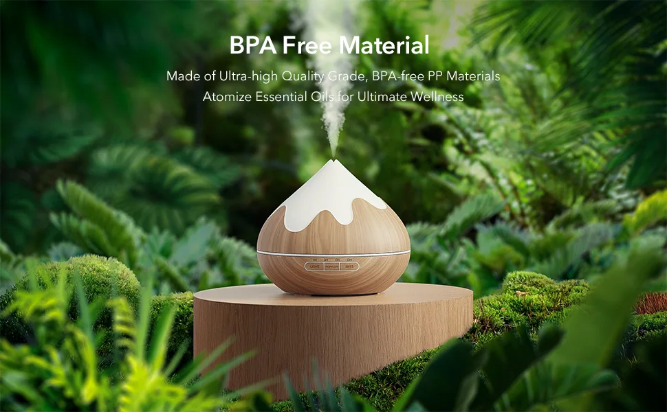 500ml aroma diffuser with top 8 oils gift set essential oil diffuser with remote control remote control 15 color LED remote control with 4 timer setting - diffuser