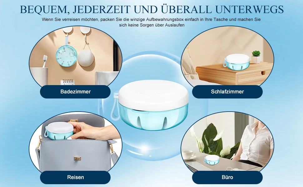 Dnom dose for braces spoutable portable prosthesis dose bite can set dental prostheses container with prosthesis brush tooth rail box for braces bite splint incorrect teeth - product information 5